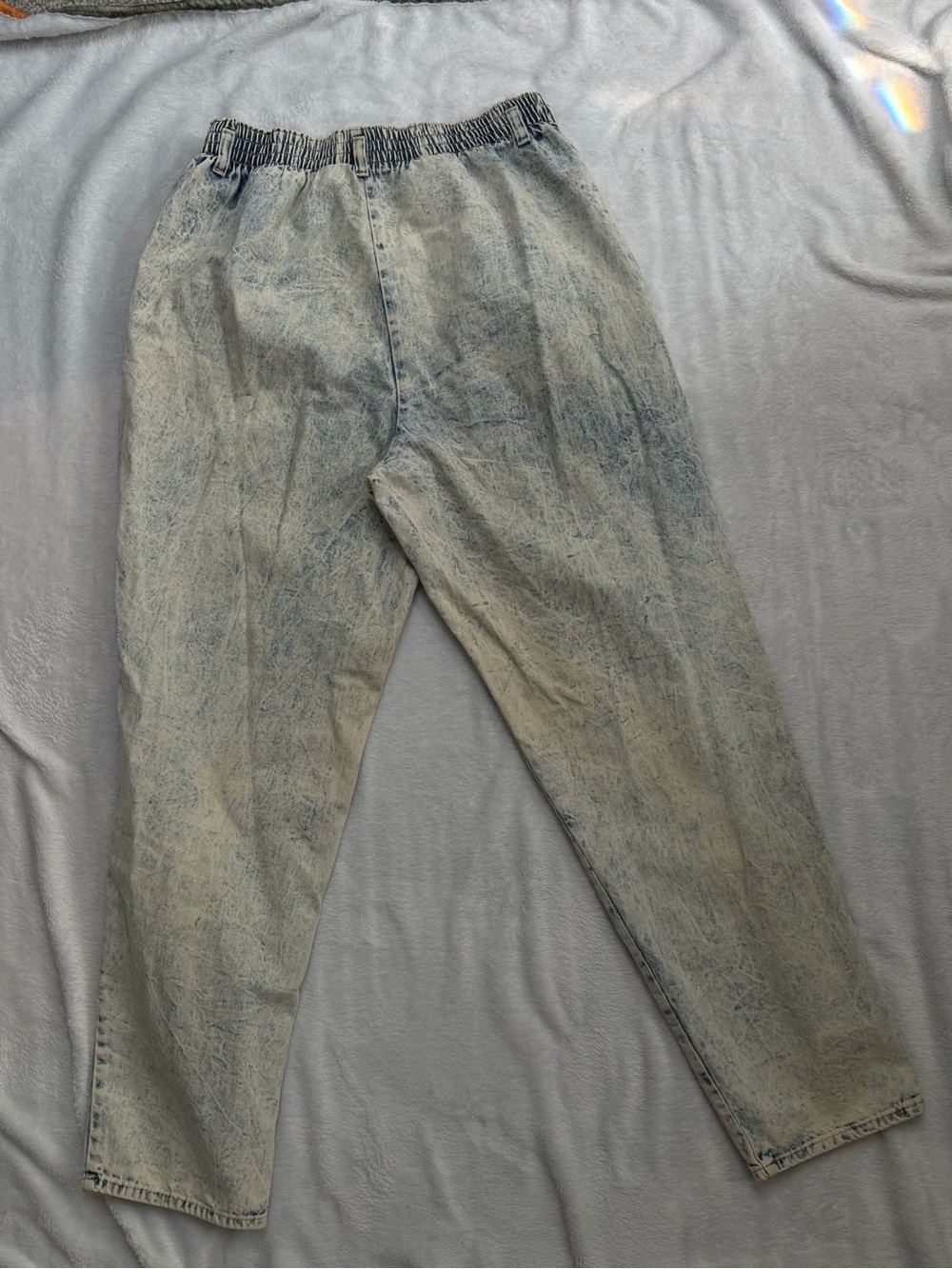 Vintage Carlyle Acid Wash High-Rise Pleated Mom Jeans Size 16 - Picture 3 of 8